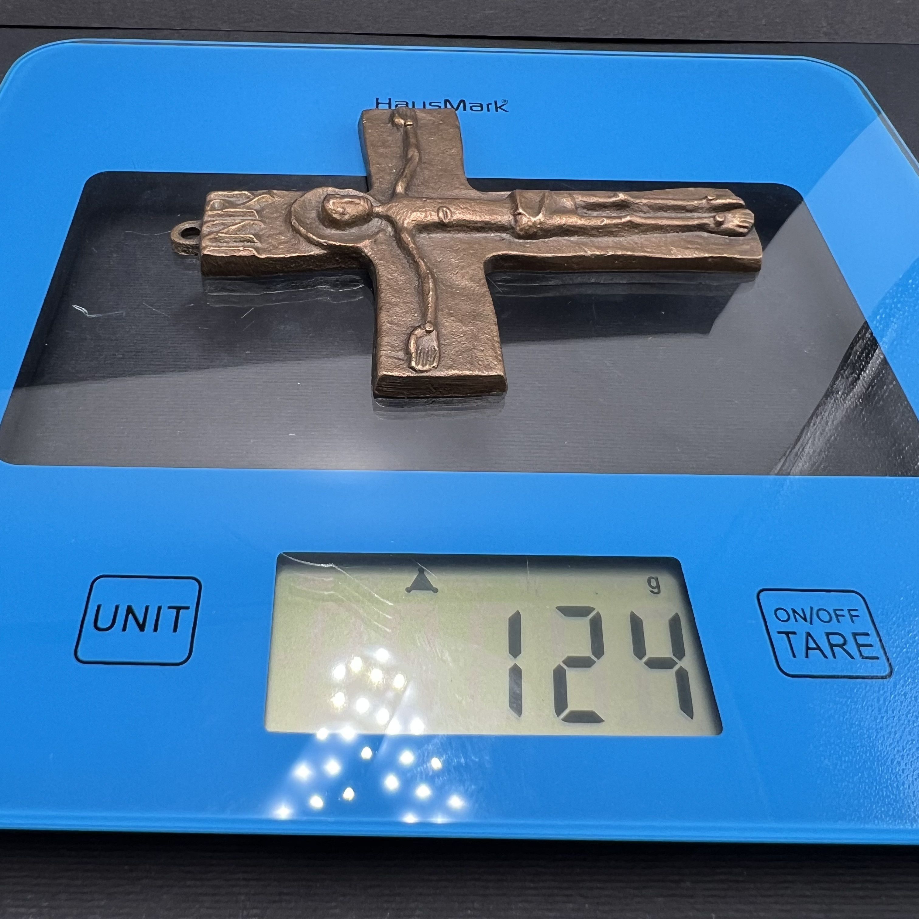 Vintage Vintage 1970s Bronze Wall Crucifix INRI – West Germany Size ONE SIZE - 7 Thumbnail