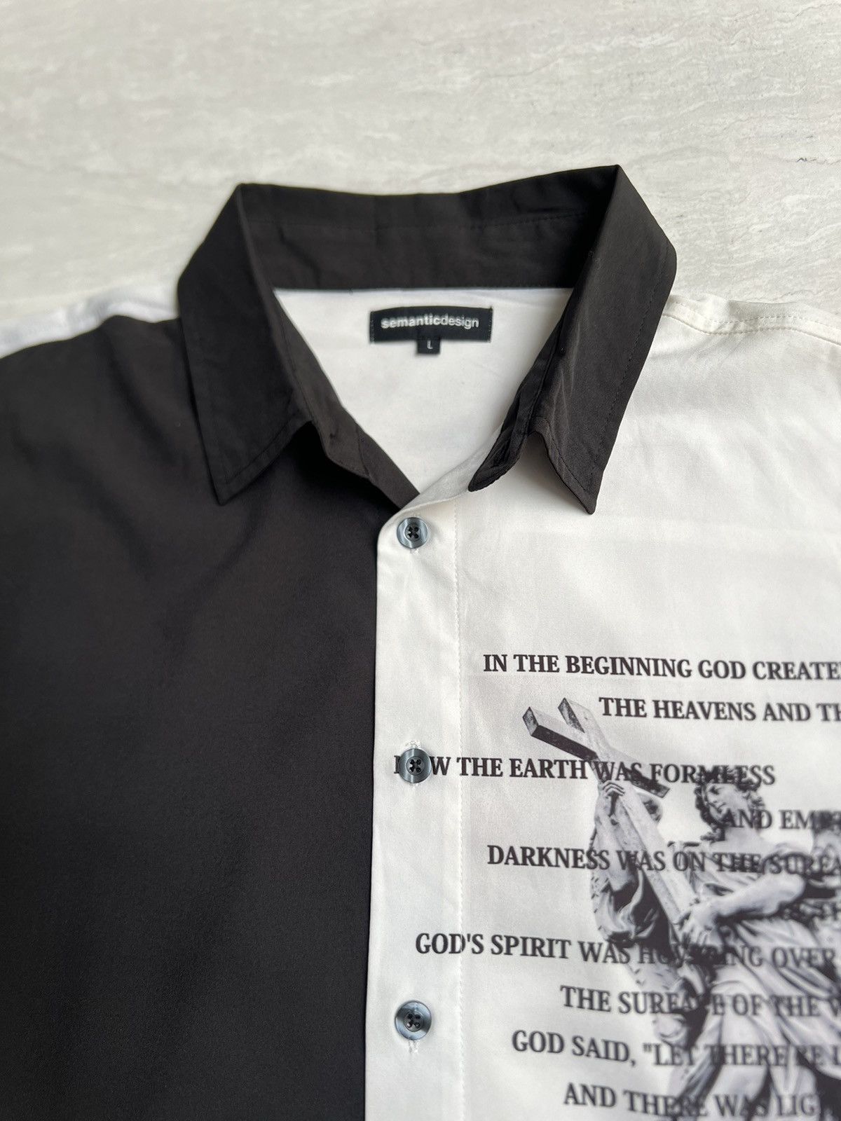 semanticdesign Semantic Design Cross Jesus Shirt Size US L / EU 52-54 / 3 - 4 Thumbnail