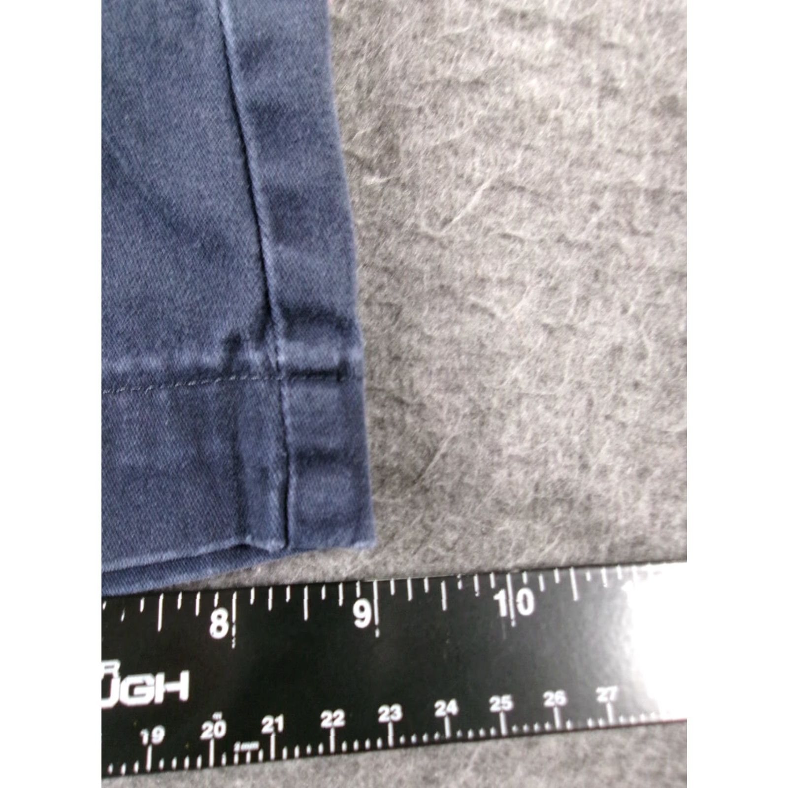 Lee Lee Pant Women 10P Petite Blue Chino Flat Front Mid Rise Casual Office Everyday Comfort Pockets Slim Straight Leg 28in Inseam Womens Size 32" / US 10 / IT 46 - 7 Thumbnail