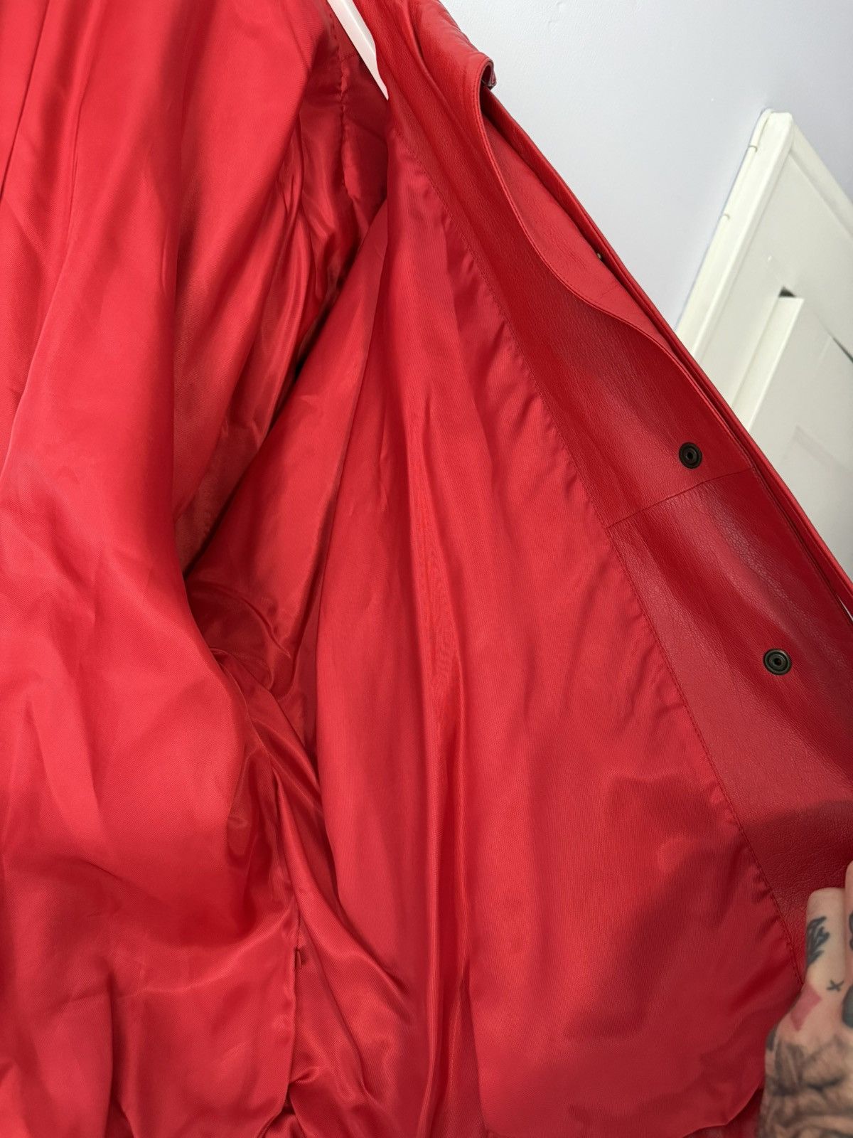 Vintage Vintage Vera Pelle Snake Skin Leather Red Jacket 80s MJ Size US L / EU 52-54 / 3 - 16 Thumbnail