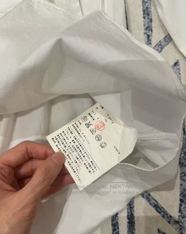 Comme des Garcons Comme Des Garcons Vintage White Bow Tie Shirt with Butterf Size S / US 4 / IT 40 - 5 Thumbnail