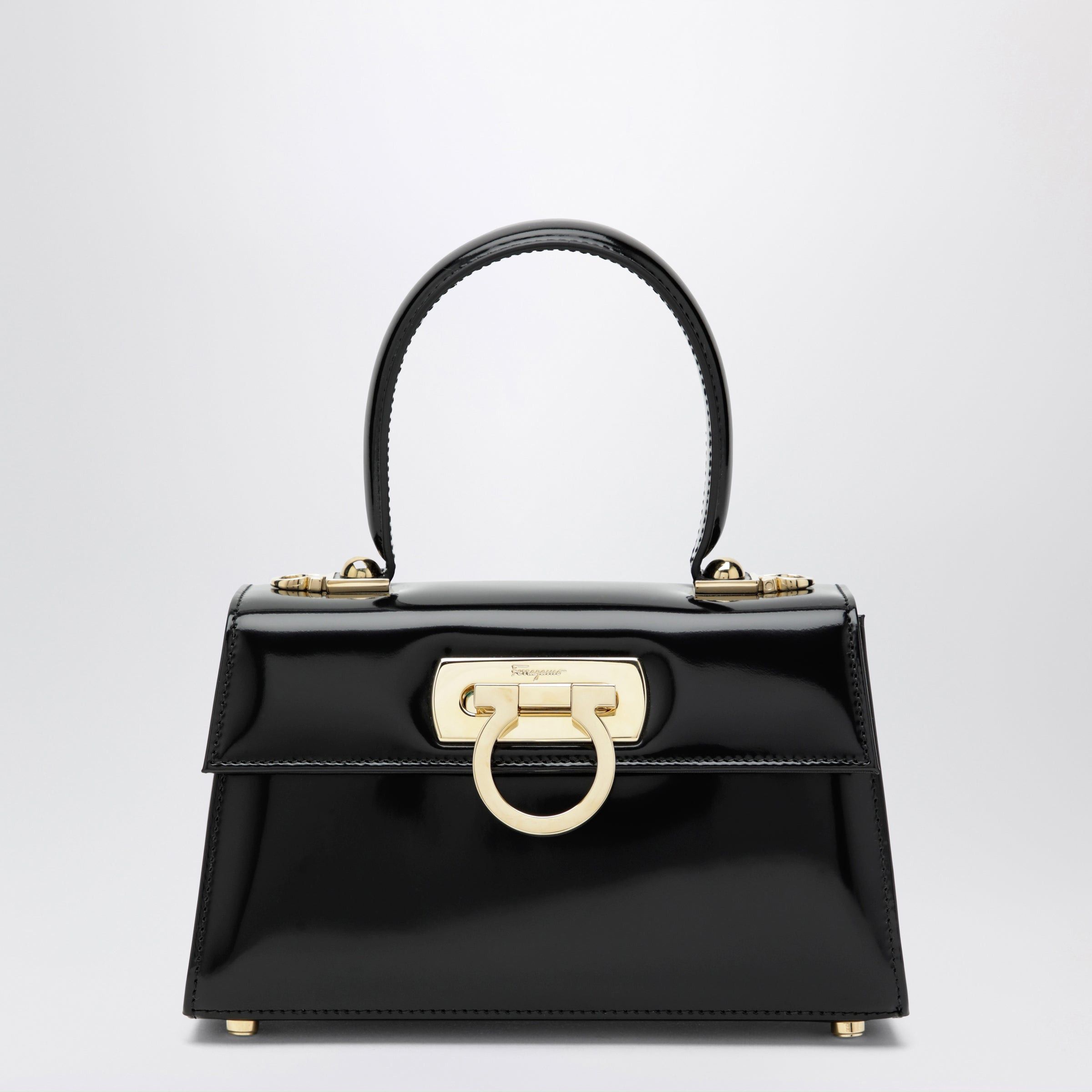 Salvatore Ferragamo Ferragamo Black Iconic Top Handle Bag, Women's