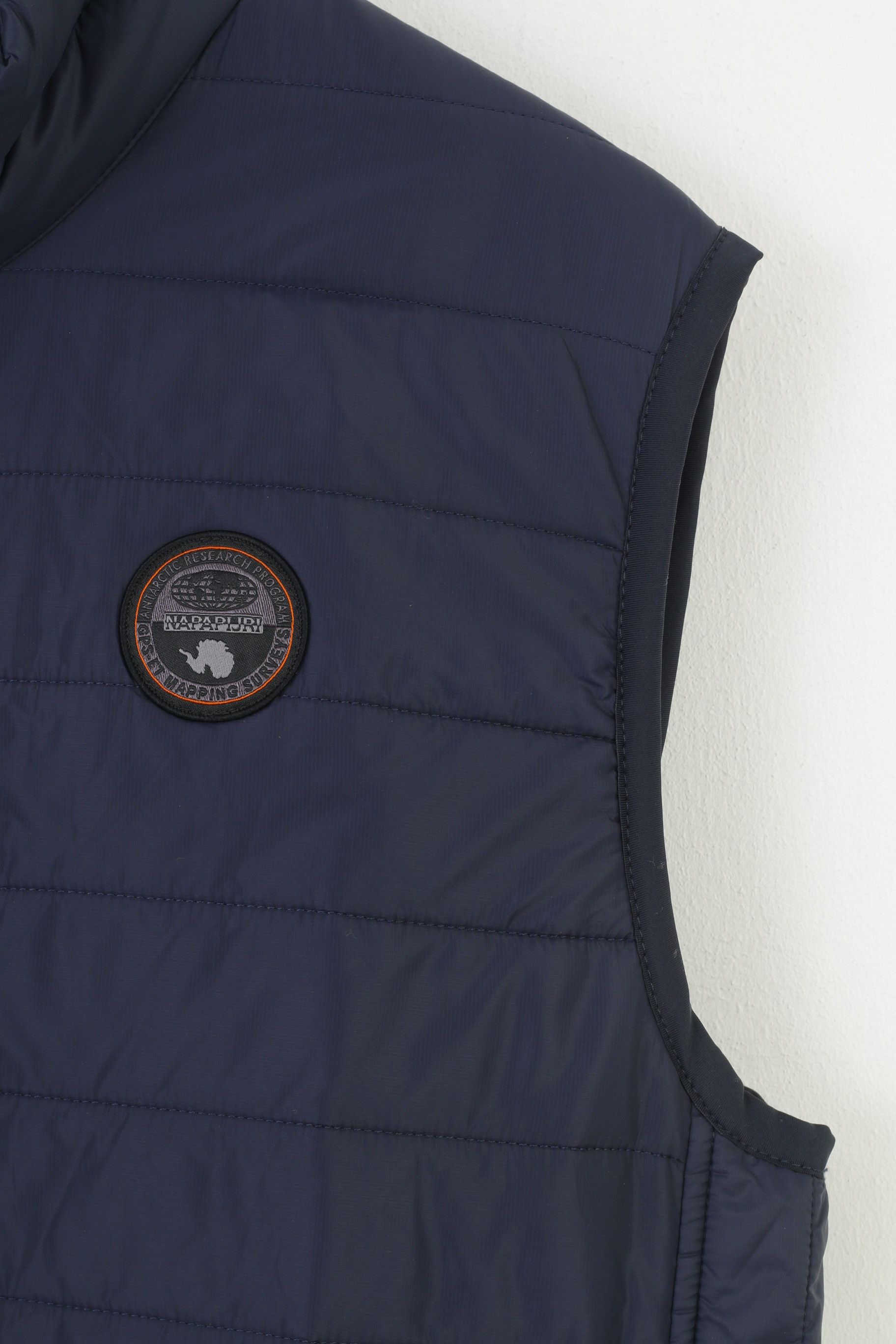Napapijri Napapijri Men L Vest Navy Padded Full Zipper 10556 Size US L / EU 52-54 / 3 - 4 Thumbnail
