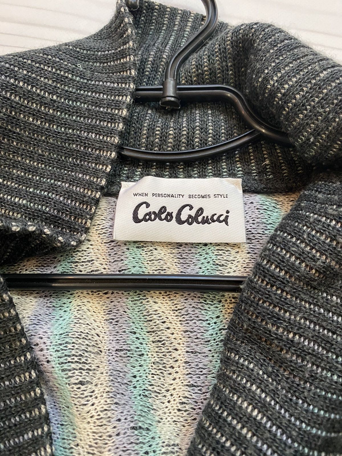 Carlo Colucci Vintage Rare Carlo Colucci V-neck design sweater Size US L / EU 52-54 / 3 - 3 Thumbnail