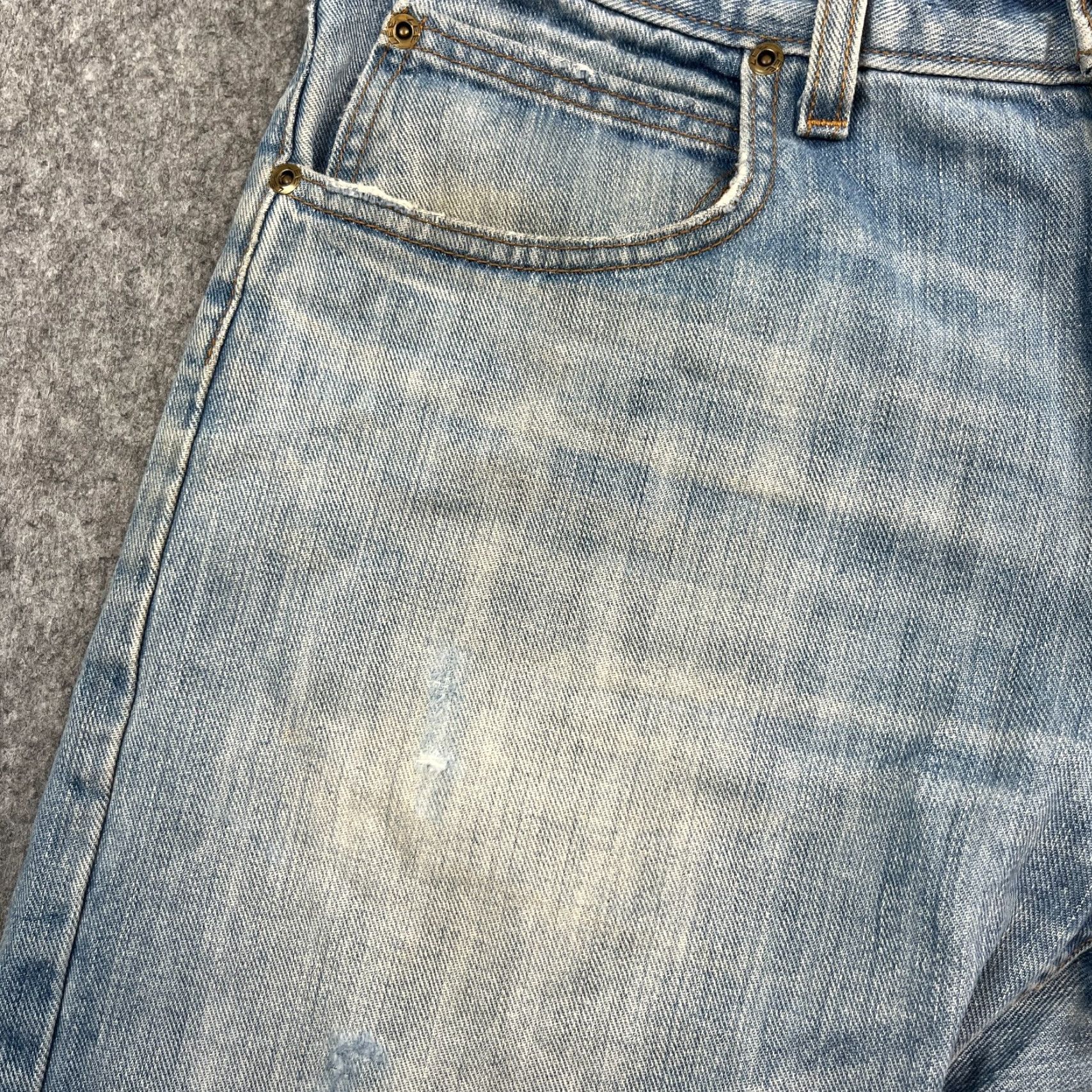 Lee Lee Denim Shorts 32 Blue Light Wash Bermuda 5-Pocket Cotton Mens Junior? Size US 32 / EU 48 - 7 Thumbnail