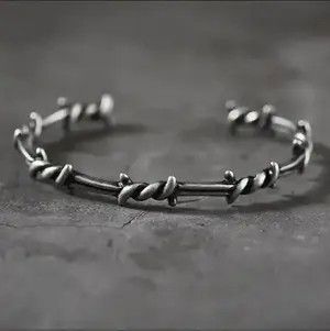 Other Silver Color Thorns Bangle Bracelet Size ONE SIZE - 2 Thumbnail
