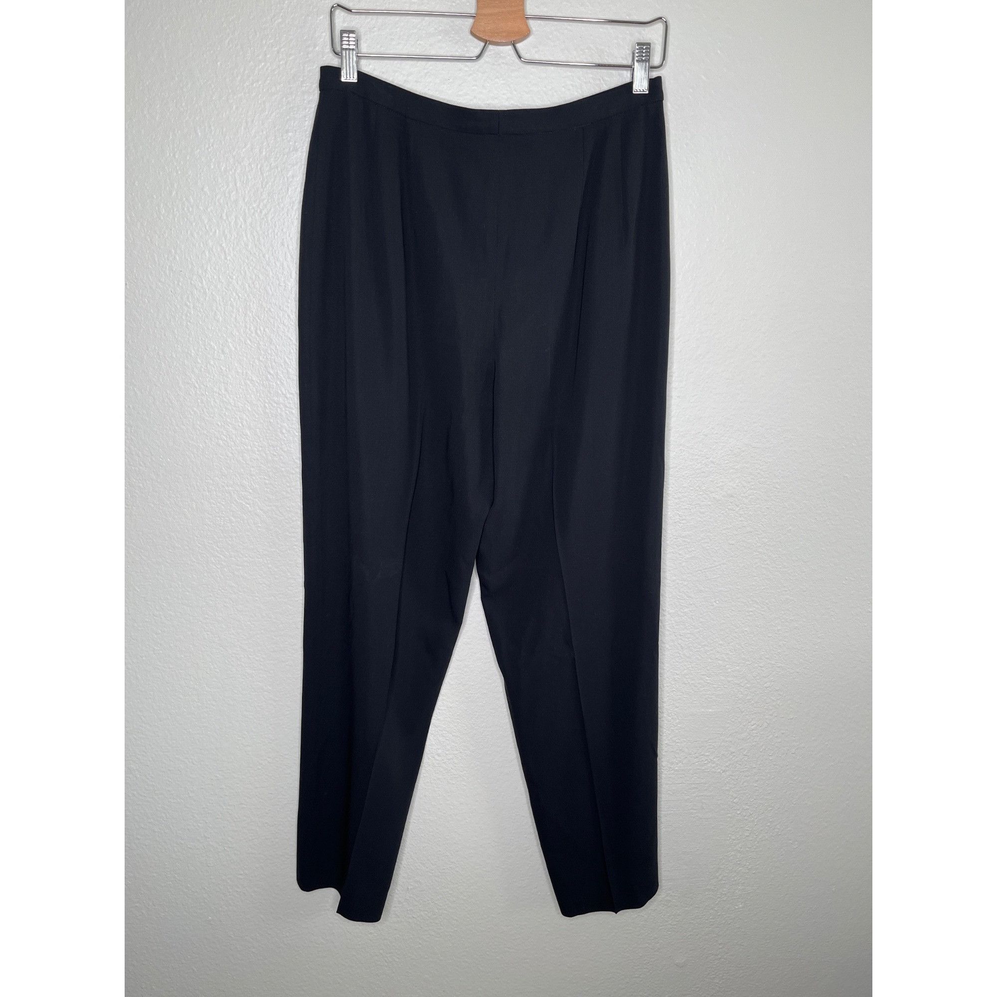 Giorgio Armani Giorgio Armani Classico Womens Black Wool Silk Blend Trouser Size 30" / US 8 / IT 44 - 6 Thumbnail