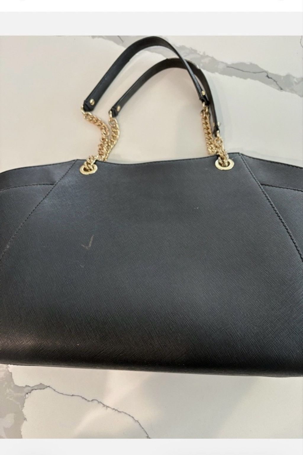 Michael Kors Michael Kors Jet Set Travel Black Leather Shoulder Tote Size ONE SIZE - 8 Thumbnail