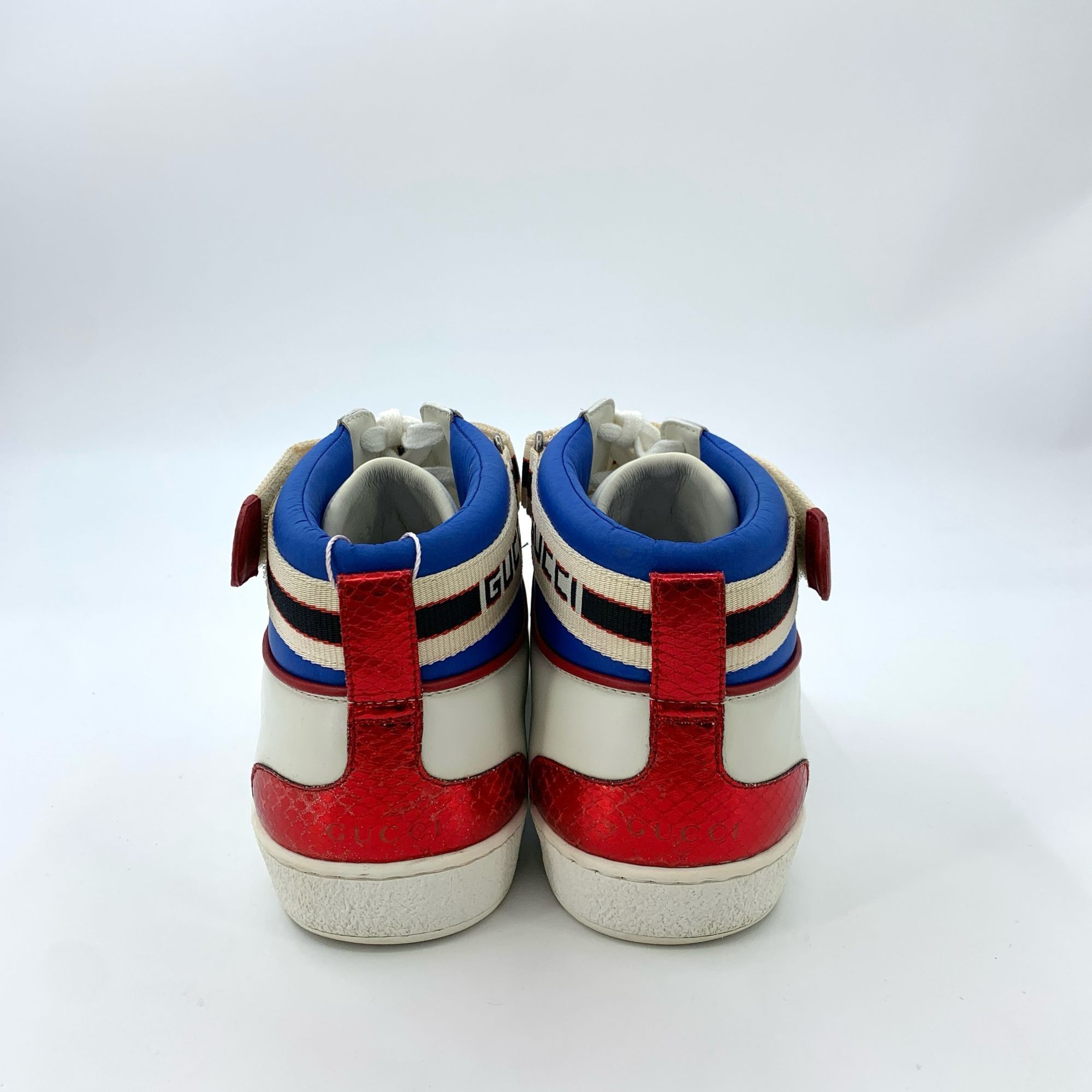 Gucci Burberry Black & White Logo Detail Leather Lace-Up Sneakers Size US 10 / EU 43 - 2 Thumbnail