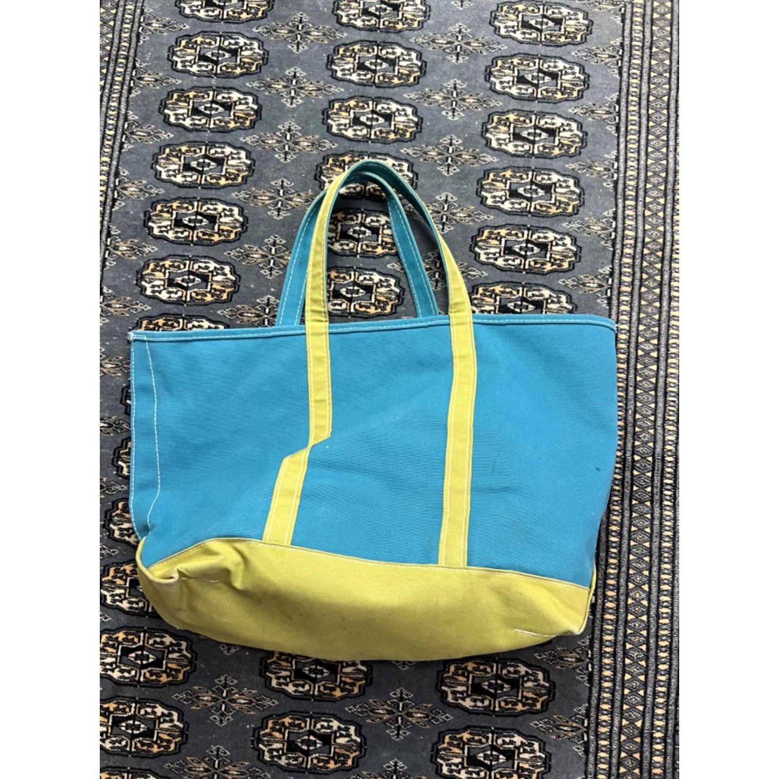 Vintage VINTAGE L.L. Bean Boat and Tote Tote Unisex Adults Large Blue Canvas USA Bag Size ONE SIZE - 6 Thumbnail
