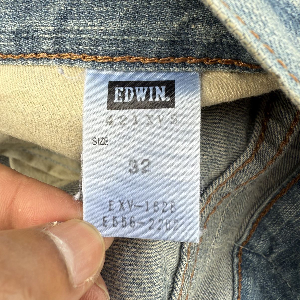 Edwin VINTAGE EDWIN FLARE FADED RIPPEP JEAN DENIM PANTS Size US 35 - 14 Thumbnail