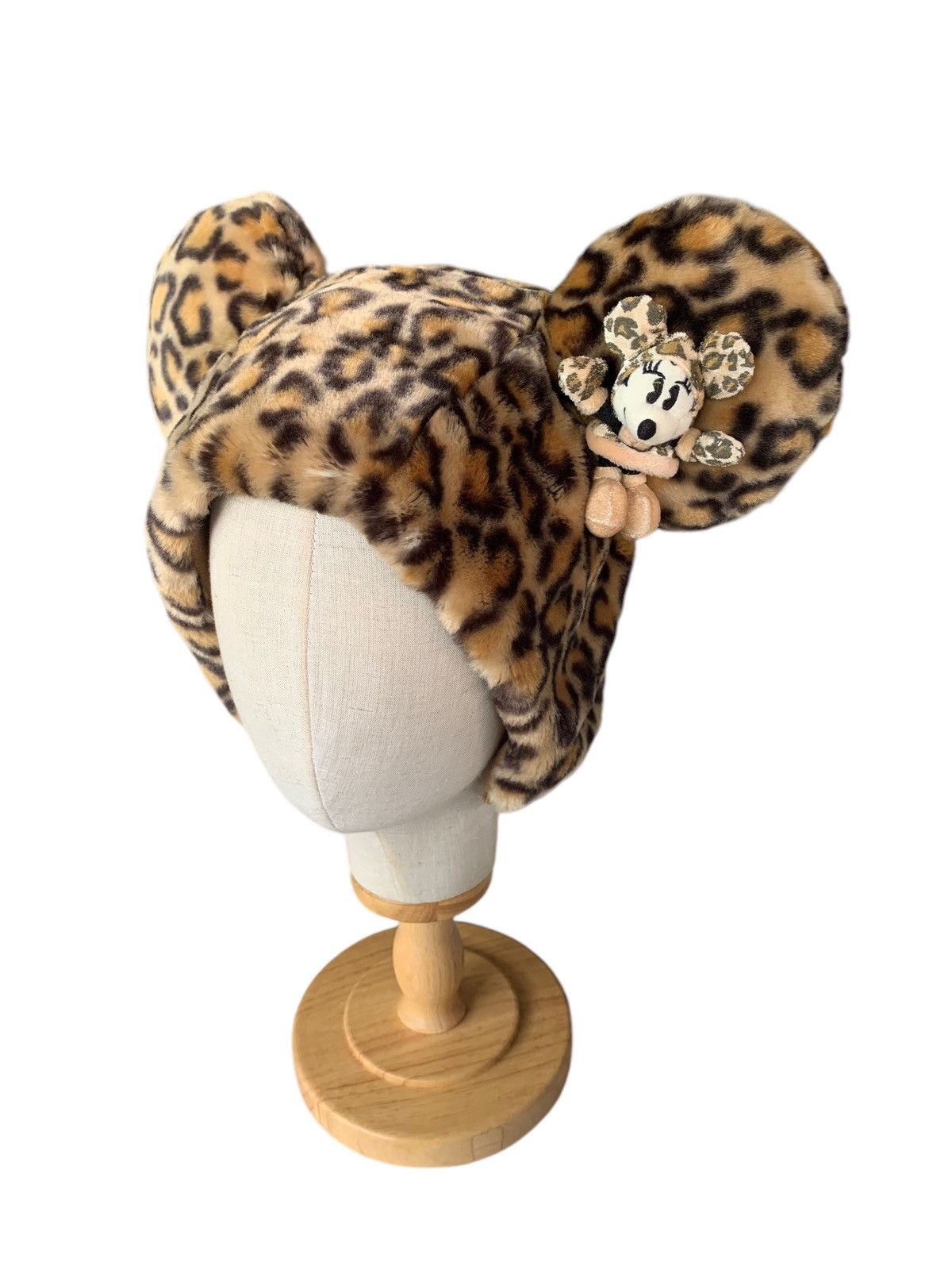Japanese Brand × Kapital × Vintage Rare Minnie Mouse Leopard Pattern Bunny Horn Beanie Hats🐆 Size ONE SIZE - 3 Thumbnail