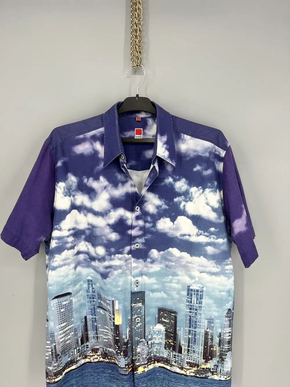 Other Vintage Benetti World Men’s Hawaiian Shirt City Scene Print Size US L / EU 52-54 / 3 - 6 Thumbnail