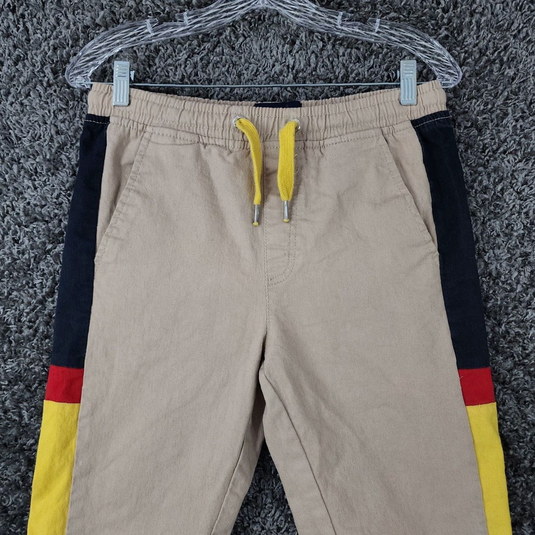 Vintage Switch Remarkable Beige Red Elastic Waist Joggers Mens Small Size US 29 - 2 Thumbnail
