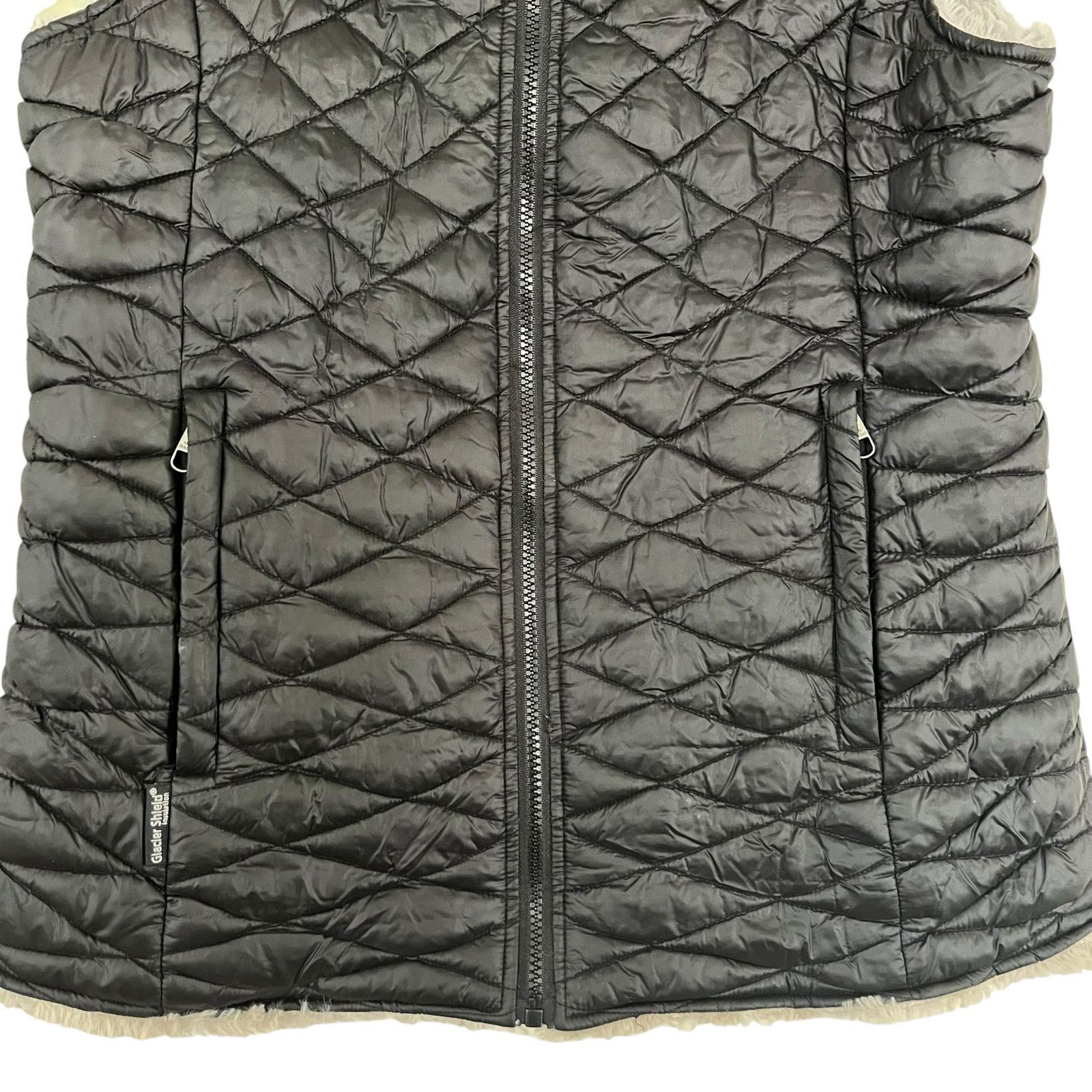 Steve Madden Steve Madden Black Quilted Reversible Sherpa Vest Womens Size M / US 6-8 / IT 42-44 - 5 Thumbnail