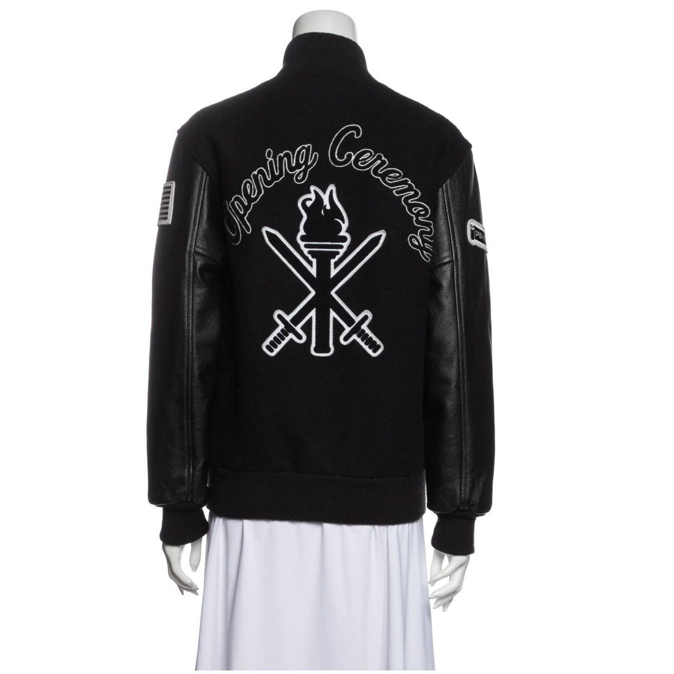 Opening Ceremony OPENING CEREMONY Wool Leather Graphic Print Bomber Jacket S Size XS / US 0-2 / IT 36-38 - 3 Thumbnail