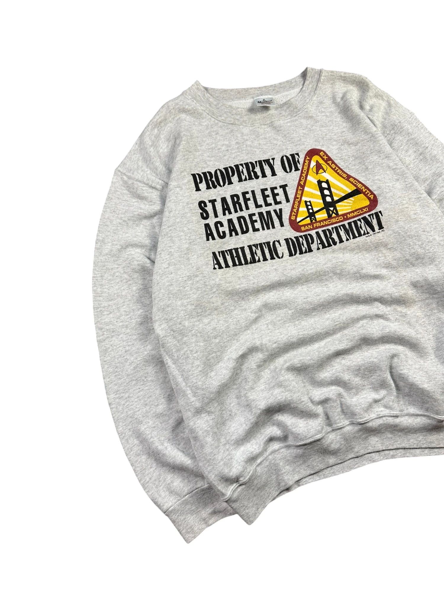 Vintage '97 Star Trek Starfleet Academy University Boxy Sweatshirt Size US XL / EU 56 / 4 - 2 Thumbnail
