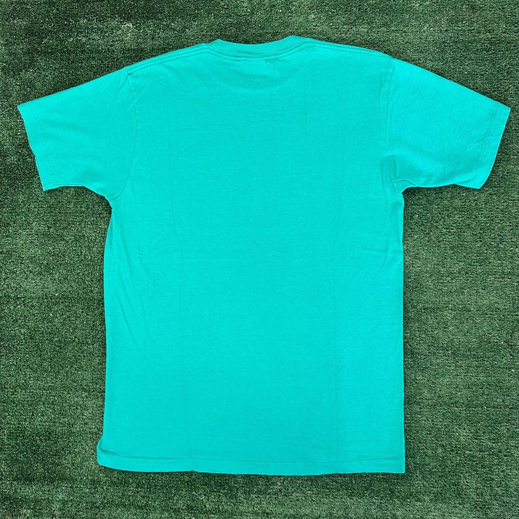 Nike Vintage 80s Nike Mini Swoosh T-Shirt Teal M Single Stitch St Size US M / EU 48-50 / 2 - 5 Thumbnail