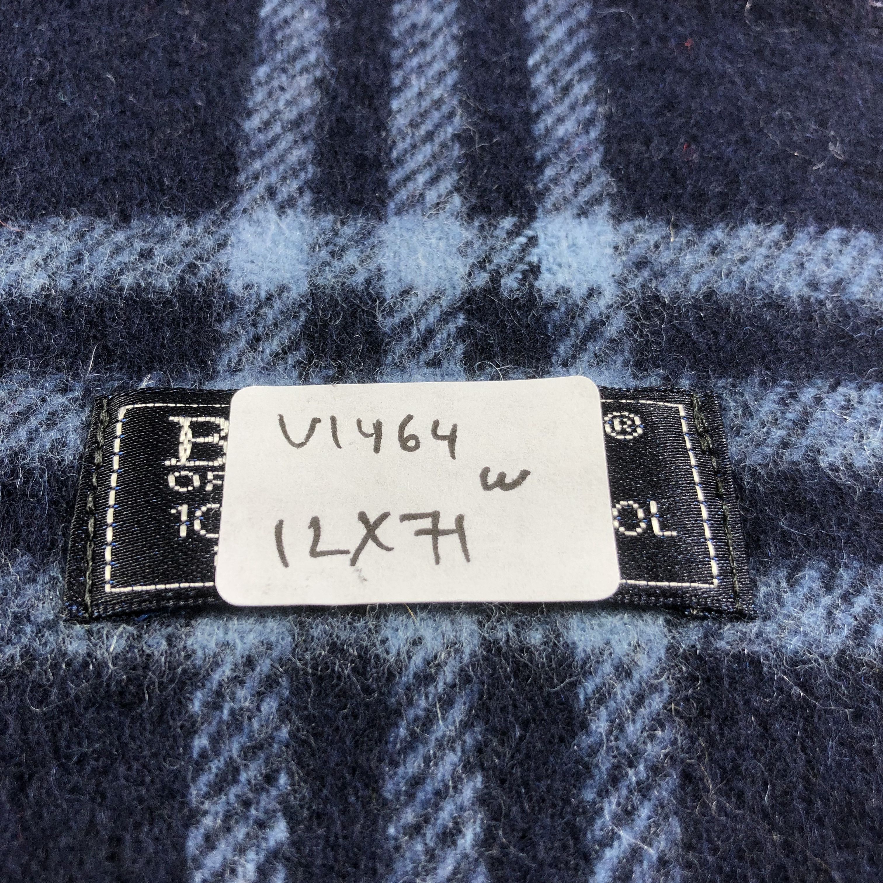 Burberry Burberrys Blue Nova Check Wool Scarf Muffler V1464 Size ONE SIZE - 6 Thumbnail