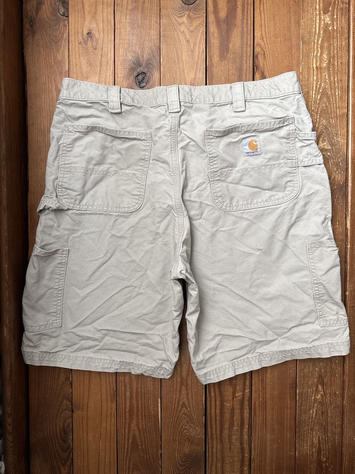 Carhartt Vintage Carhartt Tan Carpenter Shorts Size US 36 / EU 52 - 1 Thumbnail