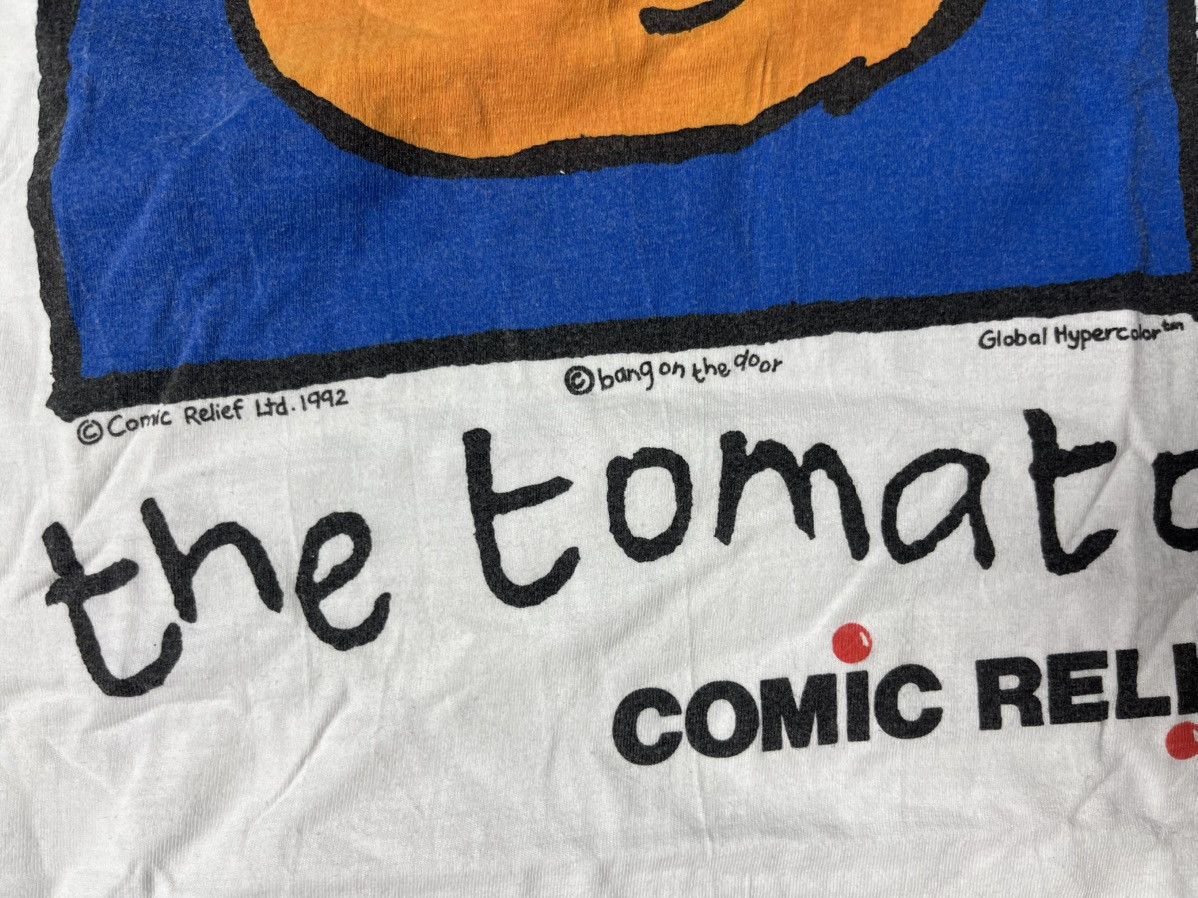 Band Tees × Vintage Vintage Comic Relief The tomato red nose day Tshirt 1992 art Size US M / EU 48-50 / 2 - 5 Thumbnail