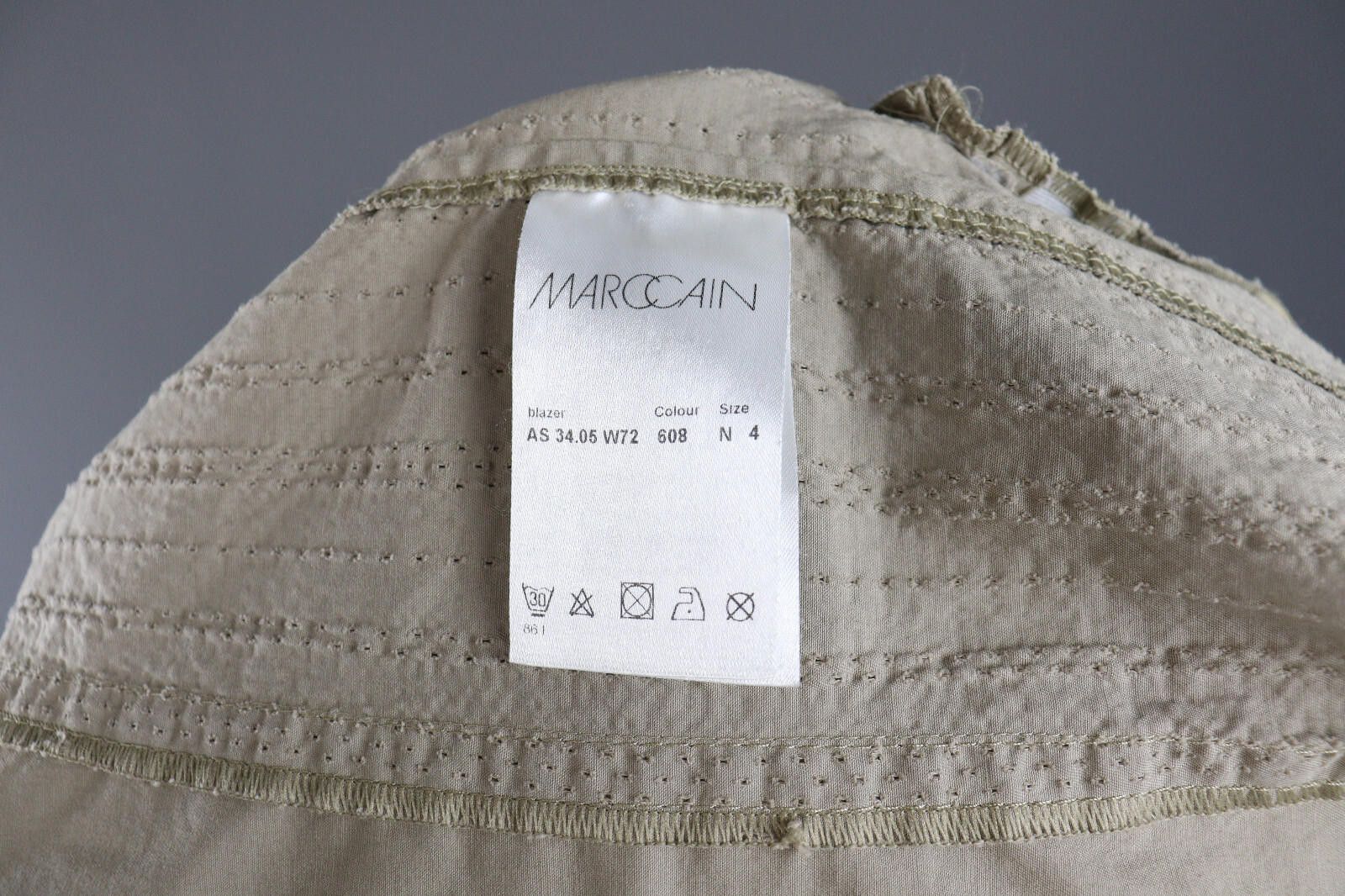 Designer Marc Cain Ivory Tedo 2 Pockets Casual Blazer Jacket Size 4 Size S / US 4 / IT 40 - 9 Thumbnail