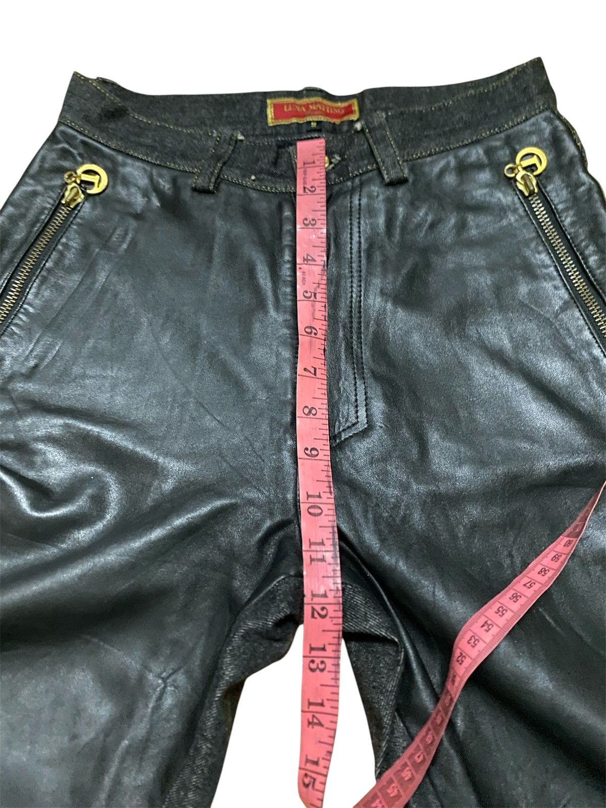 Other Vintage Luna Mattino Half Leather Jeans Size 27" / US 4 / IT 40 - 11 Thumbnail