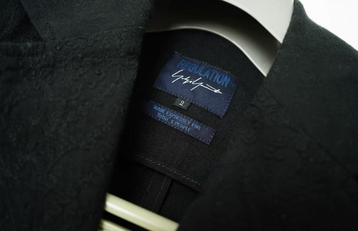 Yohji Yamamoto Yohji Yamamoto Jacquard Embroidered Blazer Size US S / EU 44-46 / 1 - 8 Thumbnail