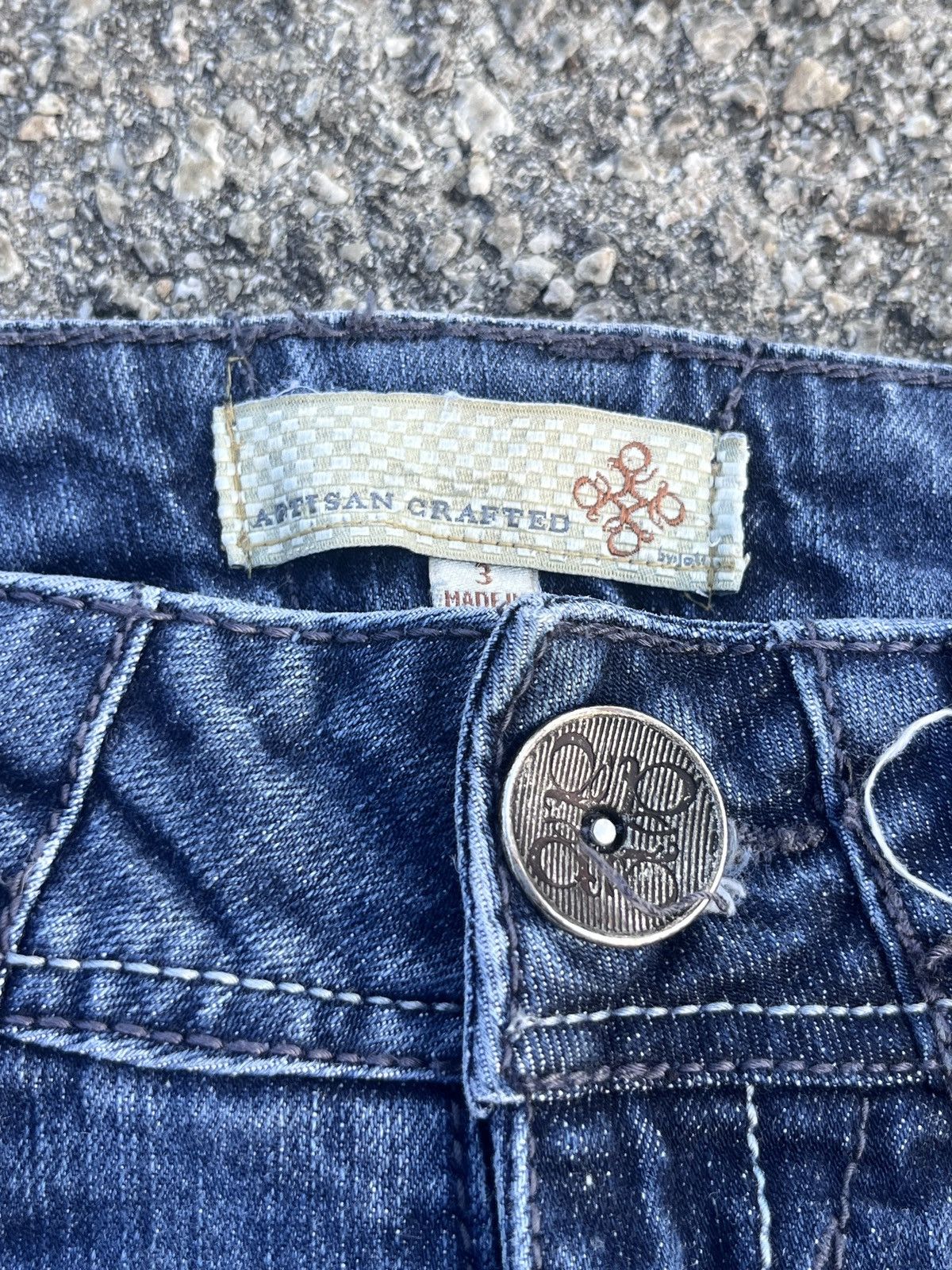 Japanese Brand × Vintage Artisan Denim Blue Flare Jean Size US 30 / EU 46 - 8 Thumbnail