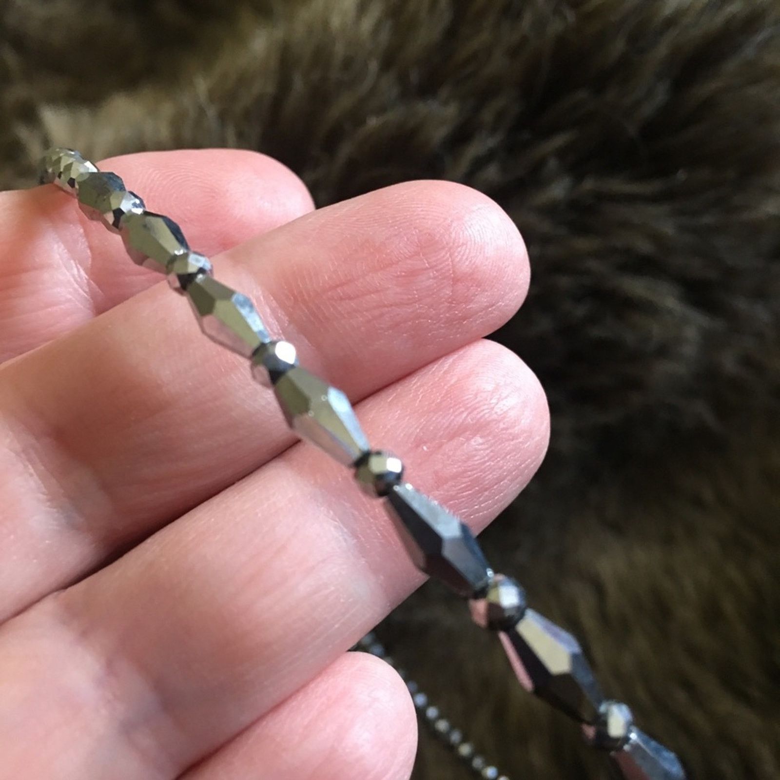 Jewelry Silver tone faceted sparkle bead choker necklace Size ONE SIZE - 7 Thumbnail
