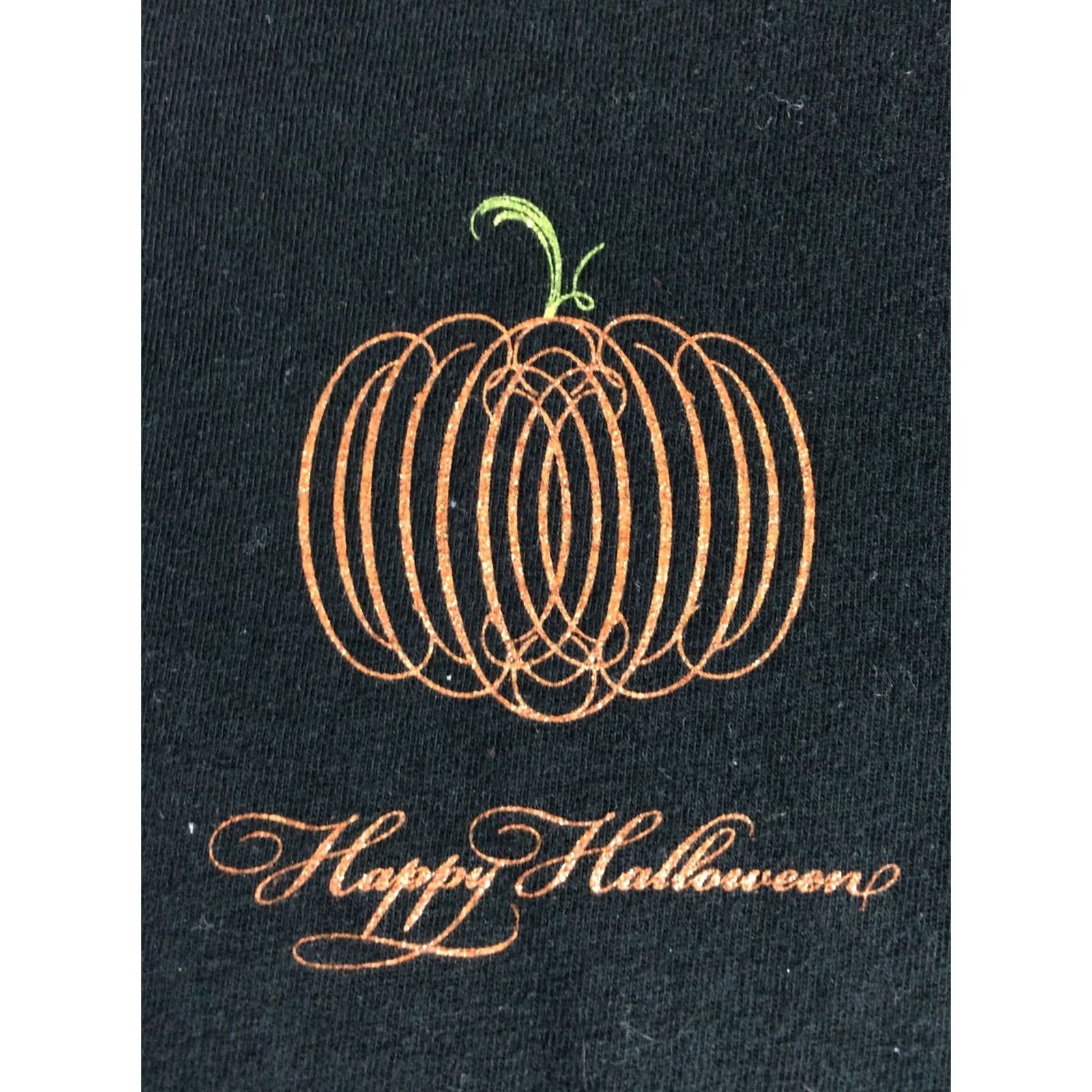 Vintage Halloween Pumpkin Women's T Shirt Sz S - Black Tee Size S / US 4 / IT 40 - 2 Thumbnail