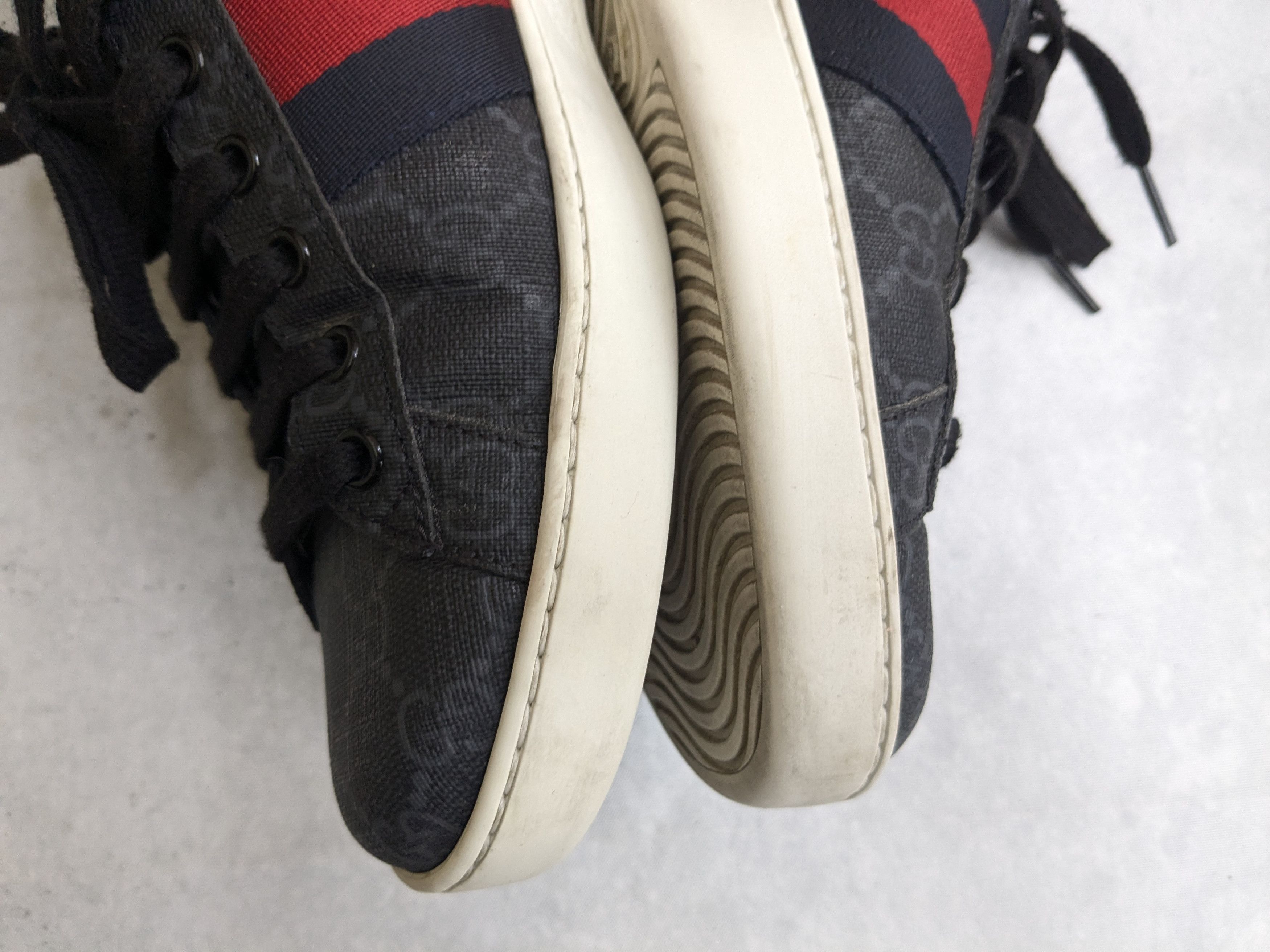 Gucci Gucci Ace Sneakers Black Monogram Canvas Logo GG 9 Size US 9 / EU 42 - 8 Thumbnail
