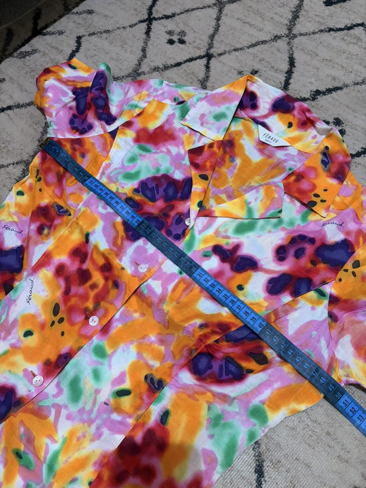 Louis Feraud Feraud Abstract Button Up Shirt Size S / US 4 / IT 40 - 11 Thumbnail