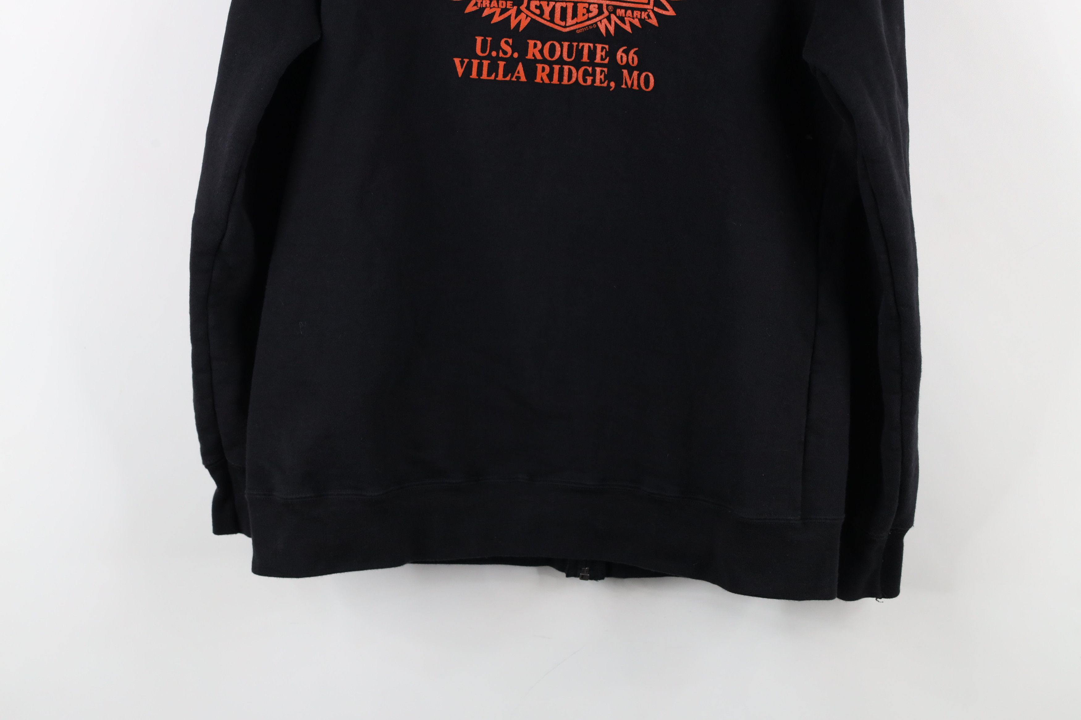 Harley Davidson × Vintage Vintage Y2K Harley Davidson Spell Out Full Zip Hoodie Black Size M / US 6-8 / IT 42-44 - 13 Thumbnail