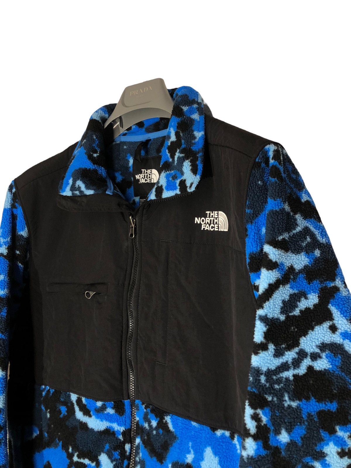 North Face Printed Denali 2 Jacket Fleece/Blue Camo/Top! / L