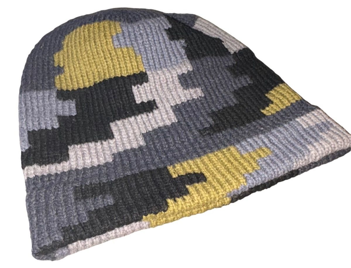 Vintage Vintage Luxury “Damoflage” Pixelated Wool Beanie Size ONE SIZE - 1 Thumbnail
