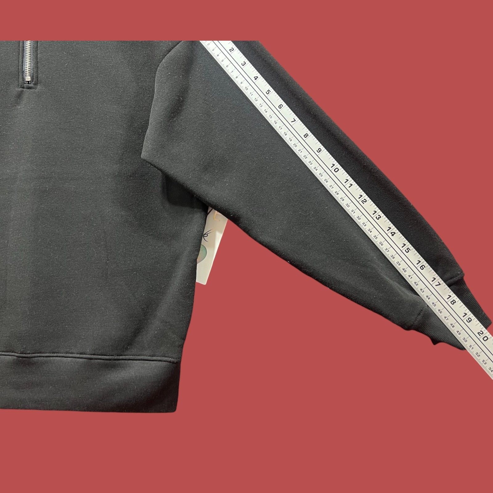 Other Love Streak - Unisex Long Sleeve Half Zip Sweatshirt - Black Size S / US 4 / IT 40 - 7 Thumbnail