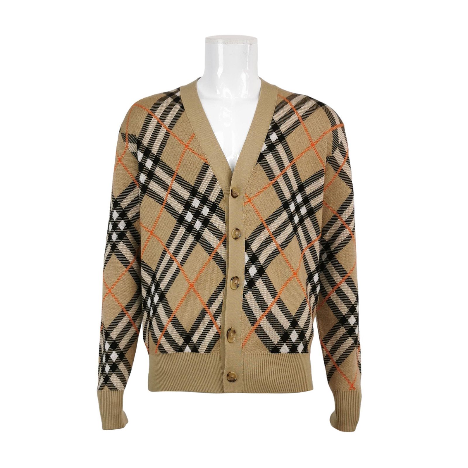 Burberry Burberry Checked Wool Mohair Cardigan S Size US S / EU 44-46 / 1 - 1 Thumbnail