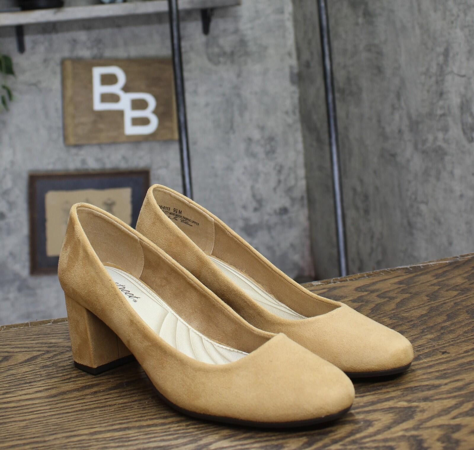 Other Nwt Easy Street Heel Pumps Proper Sand Suede Brown 9.5m Size US 9.5 / IT 39.5 - 1 Thumbnail