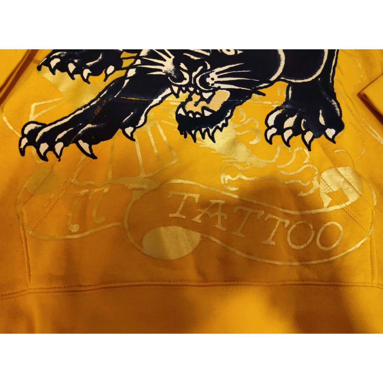 Ed Hardy VINTAGE ED HARDY Hoodie Shirt Mens L Graphic Print Hooded Pullover Yellow NWT New Size US L / EU 52-54 / 3 - 2 Thumbnail