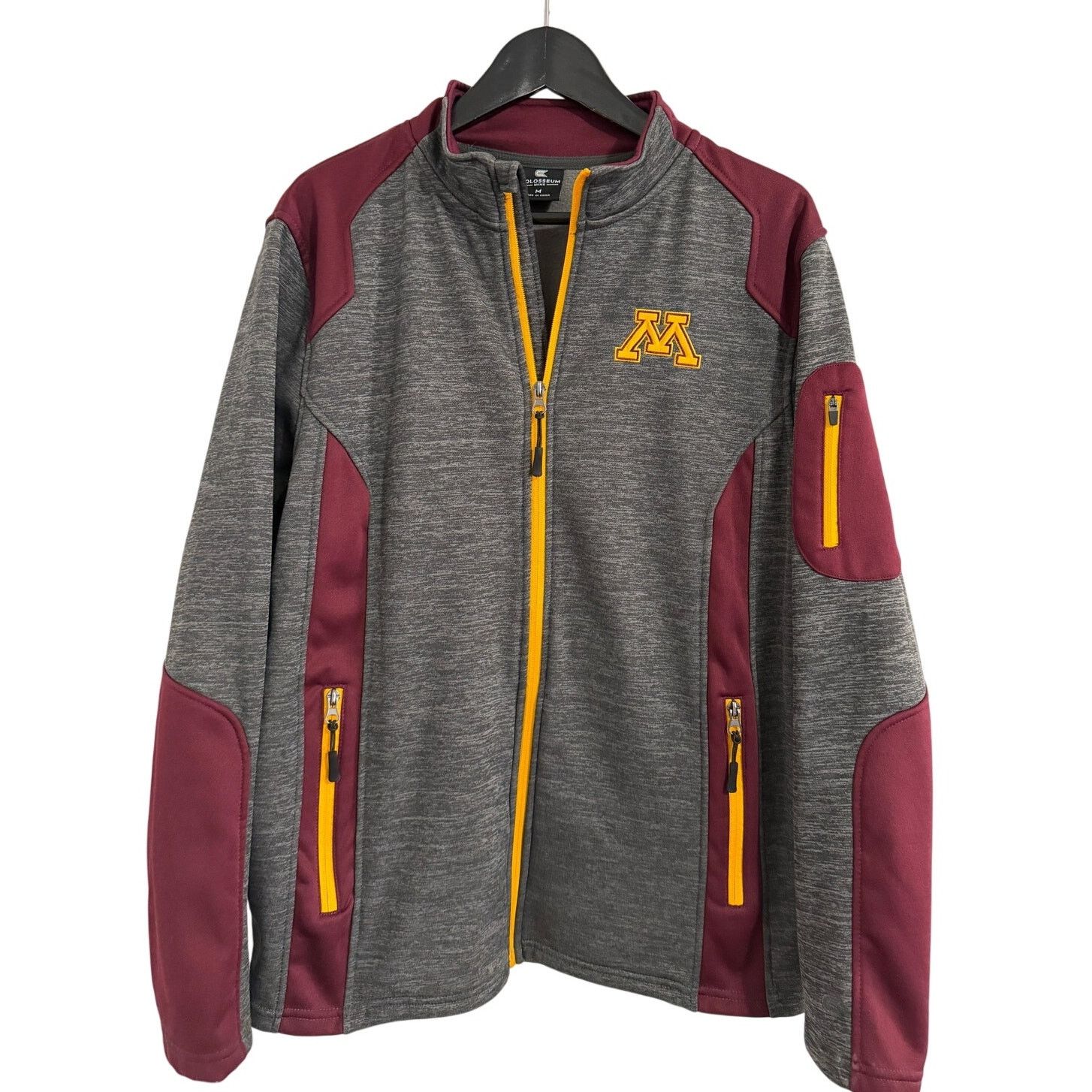 Colosseum Athletics Minnesota Gophers Gray Full-Zip Sweatshirt Size Medium Size US M / EU 48-50 / 2 - 1 Thumbnail