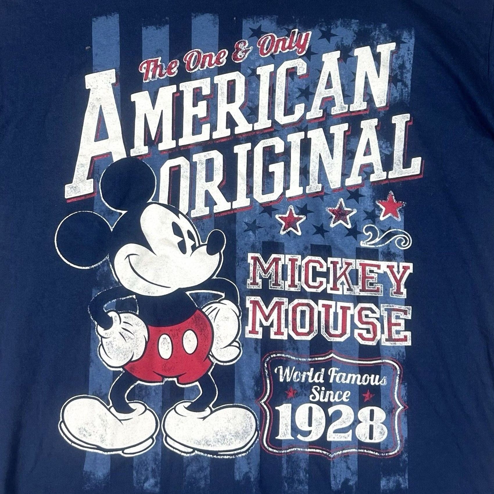Disney Disney Mickey Mouse T-Shirt Mens 3XL Blue Short Sleeve Tee S/S Size US XXL / EU 58 / 5 - 2 Thumbnail