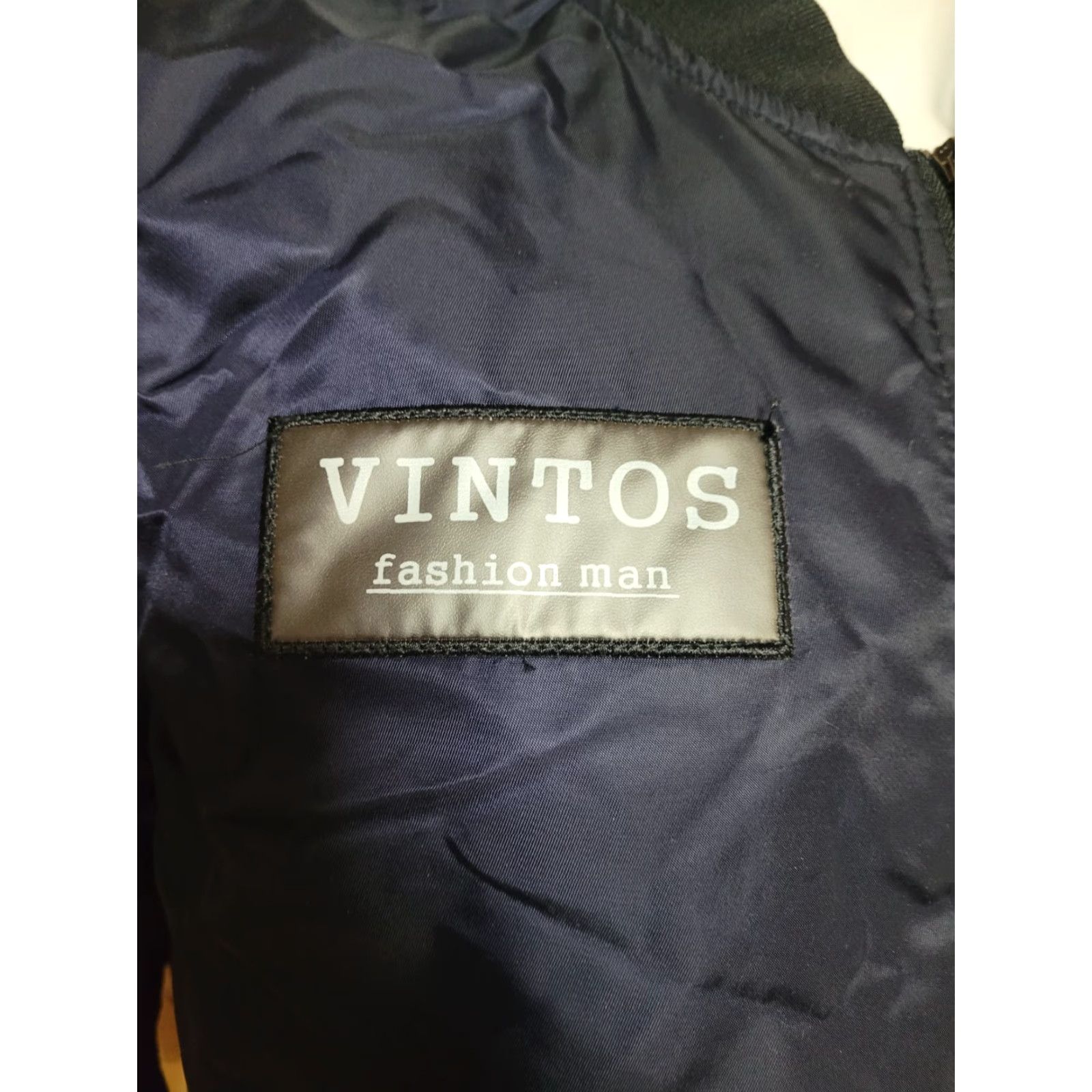 Kingsman VINTOS Jacket Men Windbreaker 80s Blue Mid-Length Zip Full Zip Regular L Large Vintage Kingsman Engrish Size US L / EU 52-54 / 3 - 2 Thumbnail