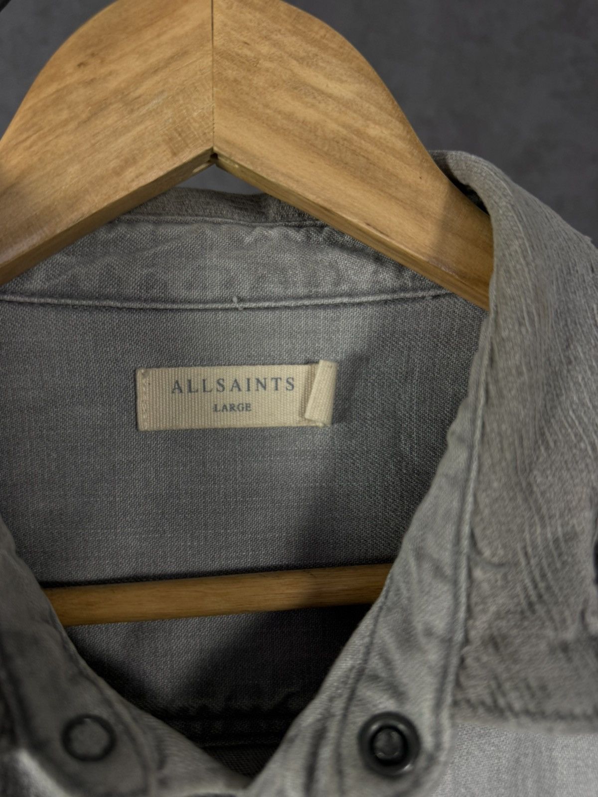Allsaints Allsaints designer distressed denim shirt Size US L / EU 52-54 / 3 - 5 Thumbnail