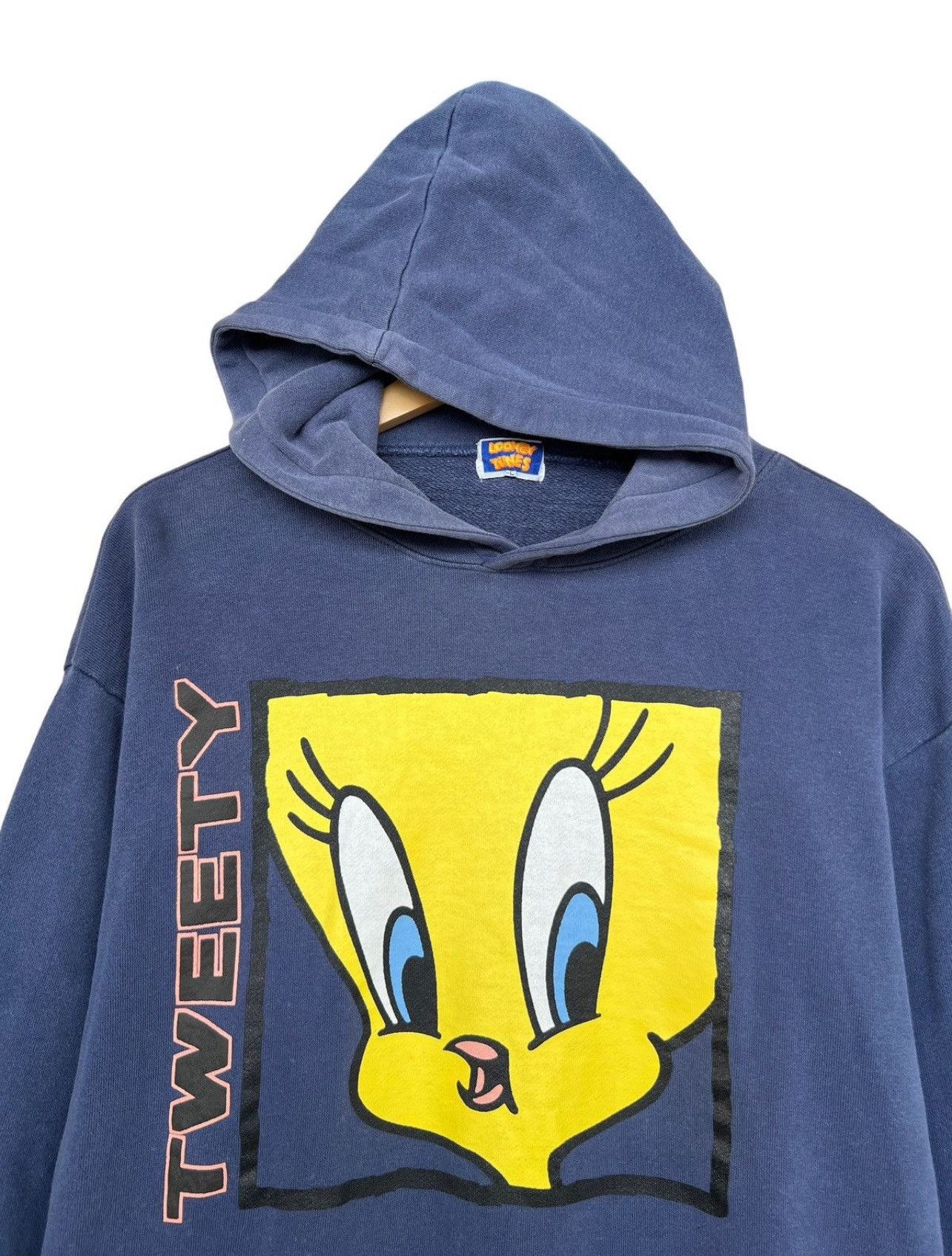 Cartoon Network × Disney × Vintage Vintage 90s Warner Bros Tweety Baggy Boxy Hoodie Size M / US 6-8 / IT 42-44 - 2 Thumbnail