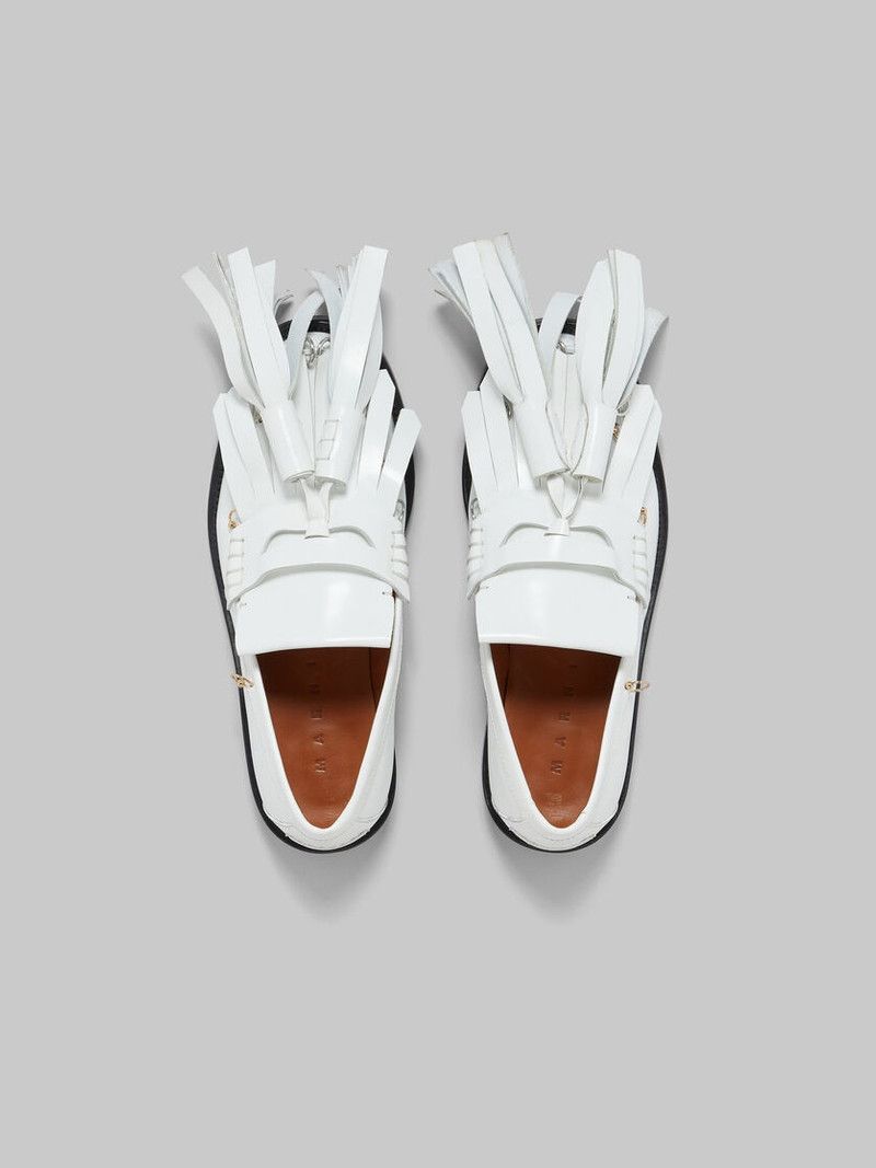 Marni o1w1db11225 Leather Loafers in White Size US 9 / IT 39 - 5 Thumbnail