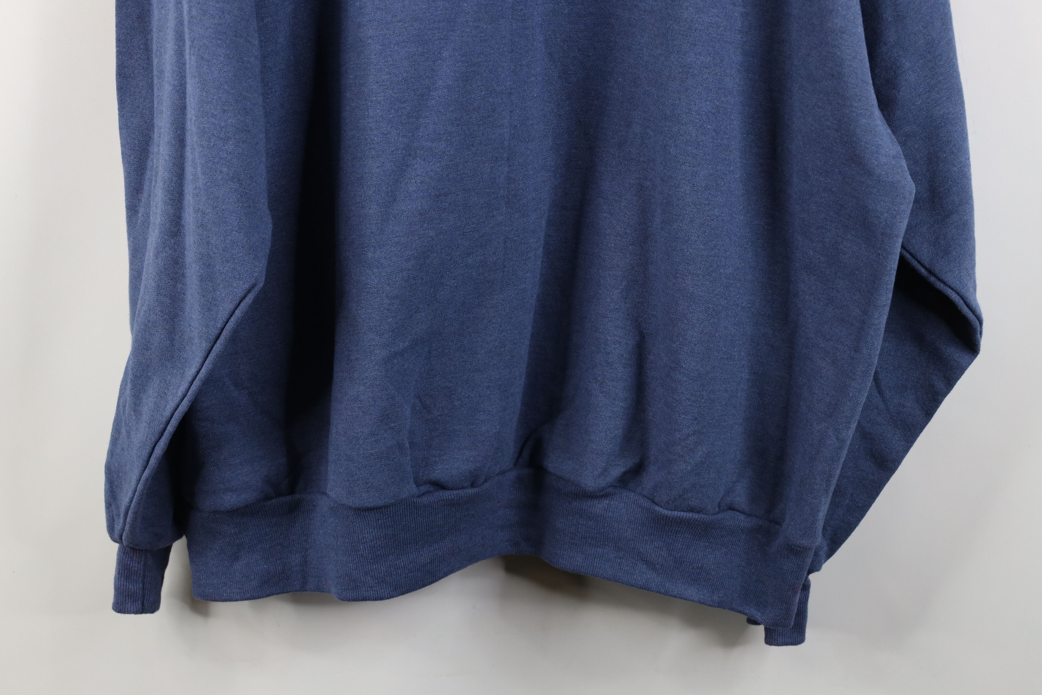Vintage Vintage 90s Y2K Streetwear Blank Crewneck Sweatshirt Blue Size US XXL / EU 58 / 5 - 11 Thumbnail