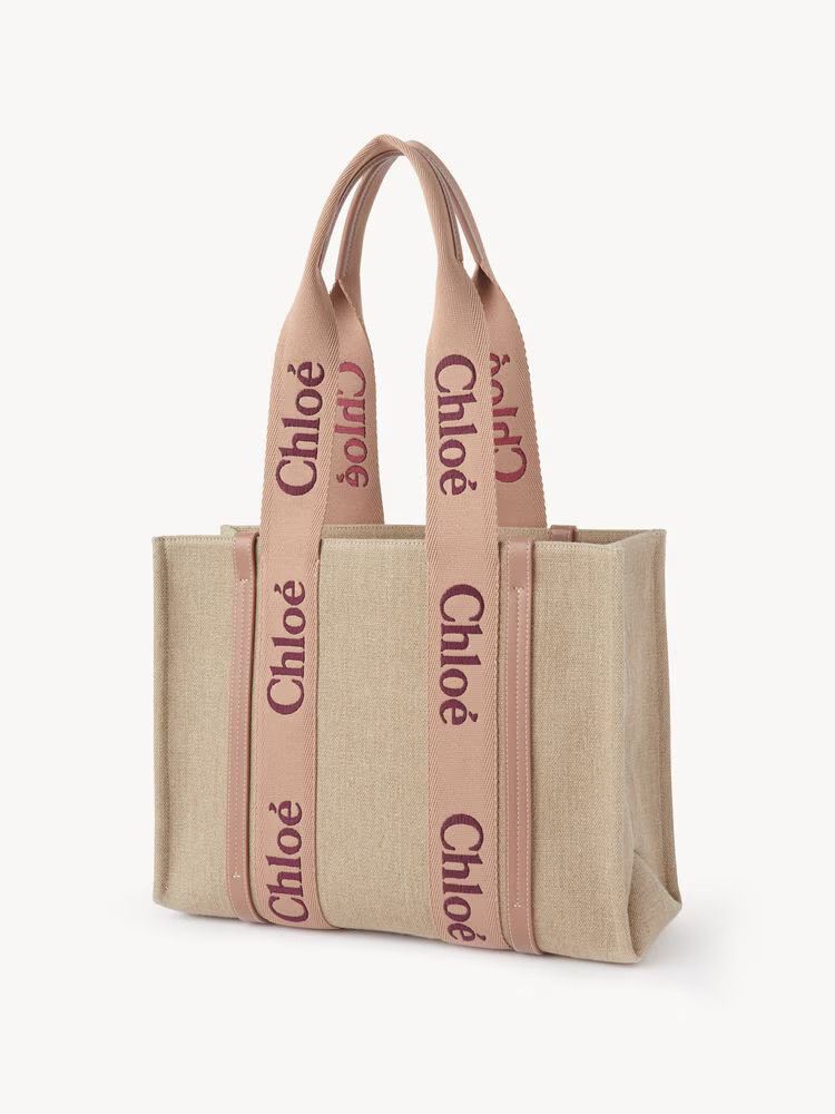 Chloe o1loc1c10226 Size: OS / Woody Medium Tote Bag in Tan Rose Size ONE SIZE - 2 Thumbnail