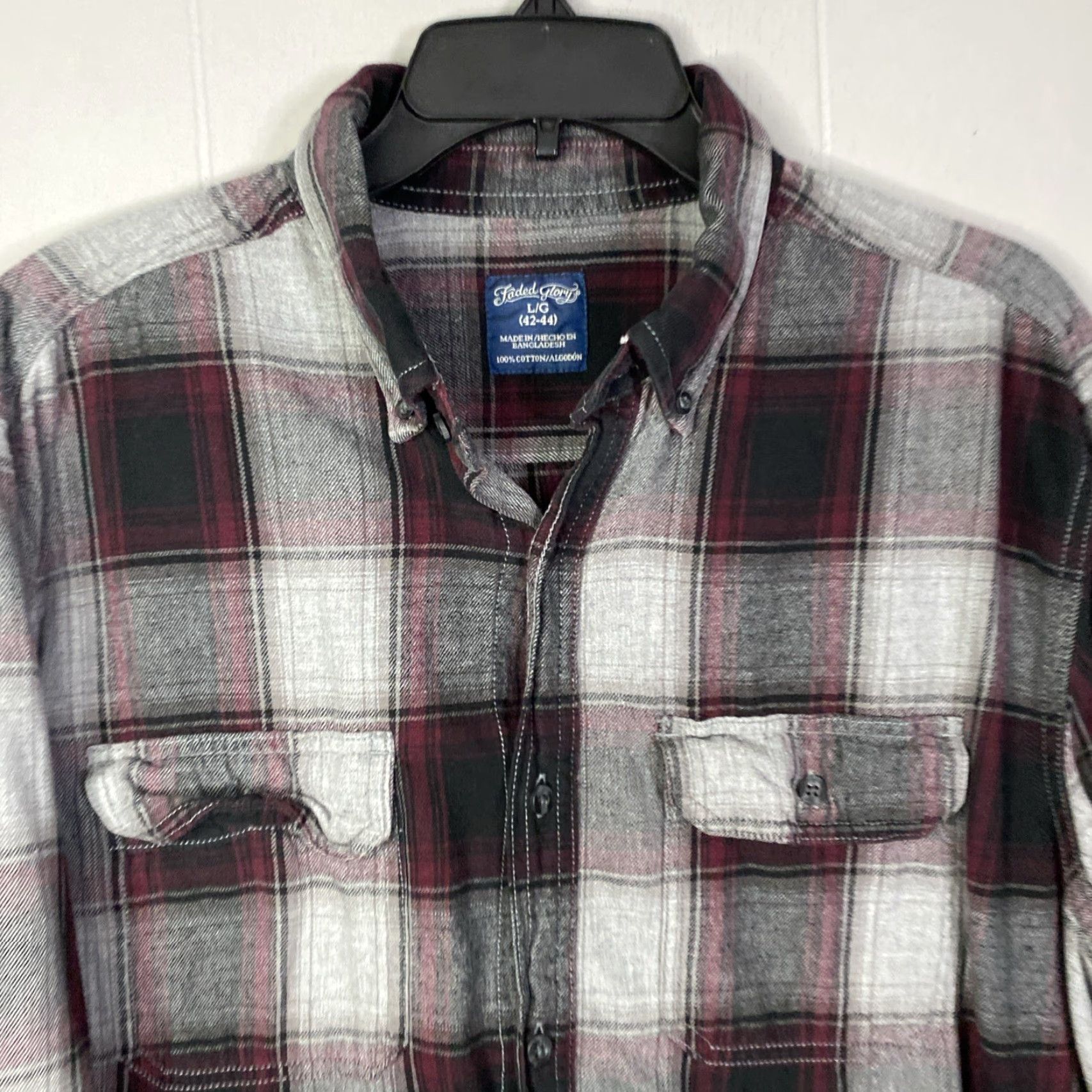 Faded Glory Faded Glory Flannel Shirt Mens L Regular Long Sleeve Multicolor Button-Up 42-44 Size US L / EU 52-54 / 3 - 5 Thumbnail