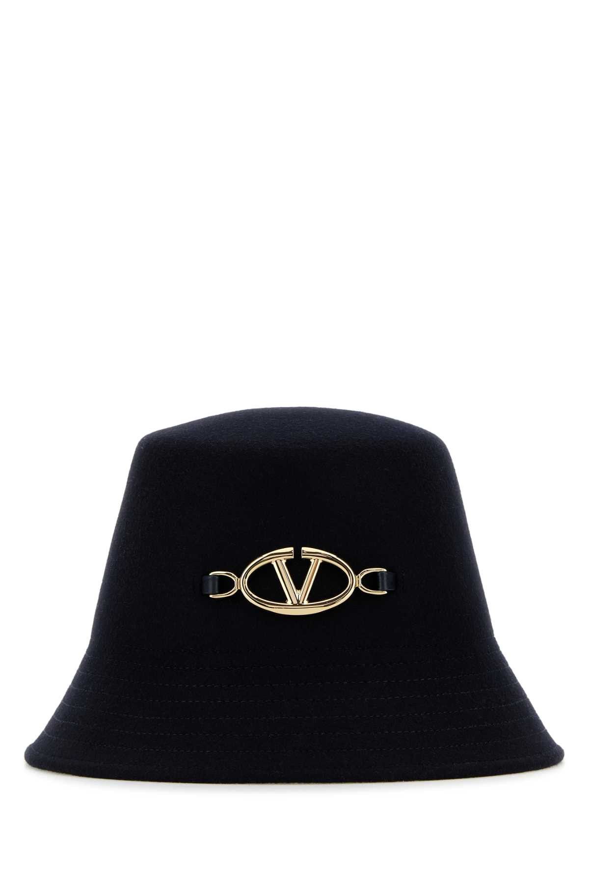 Midnight Blue Felt Bucket Hat